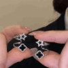 Sparkling Clover Star Earrings
