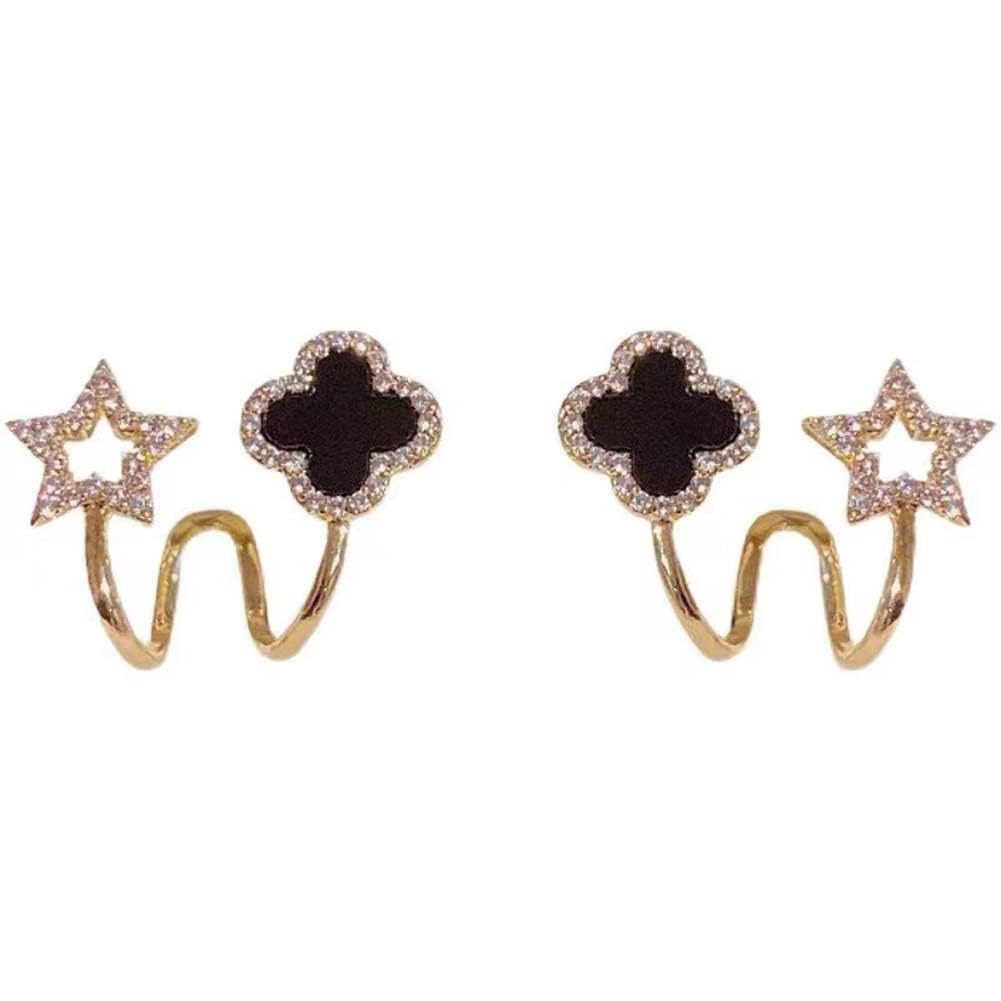 Sparkling Clover Star Earrings