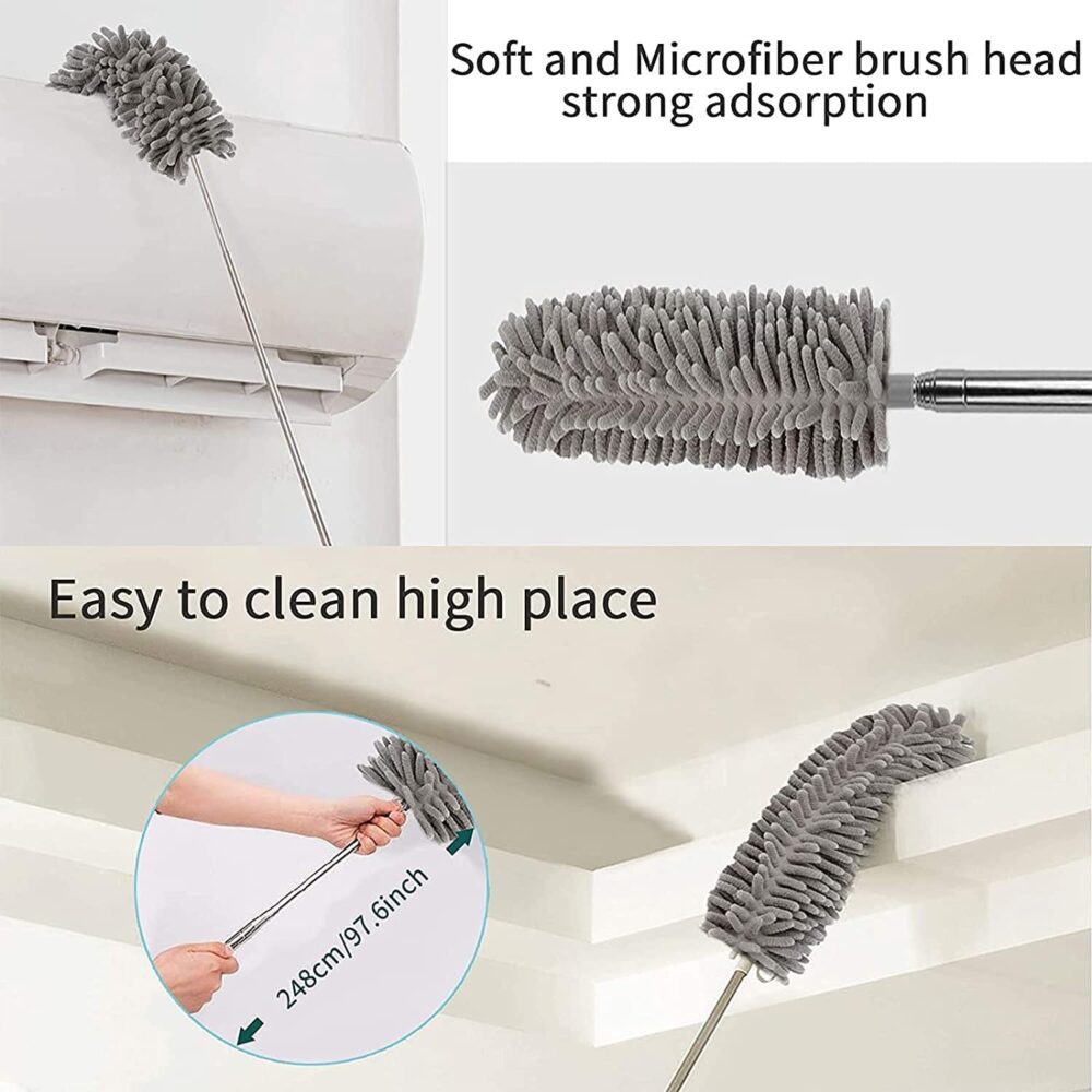 Version 1.0.0 Grey Microfiber Flexible Duster