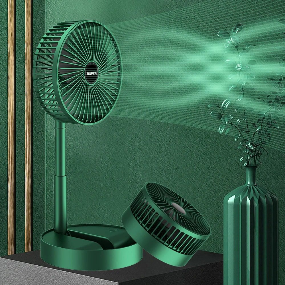 Rechargeable - Portable Telescopic Folding Fan Table Desk Fan