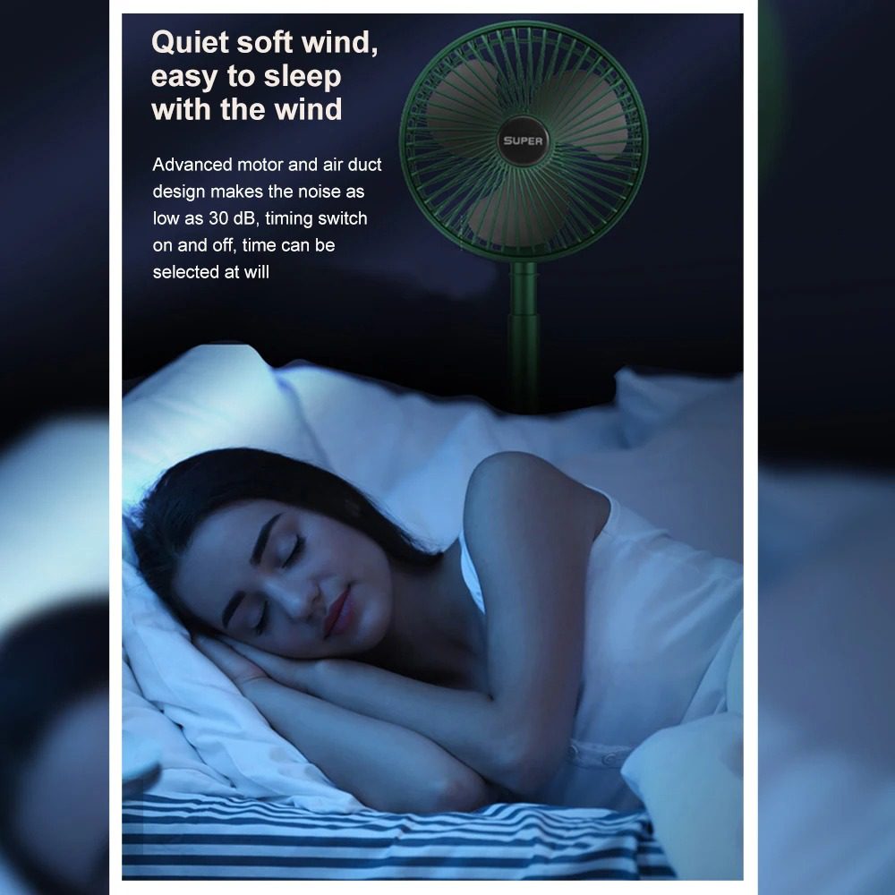 Rechargeable - Portable Telescopic Folding Fan Table Desk Fan