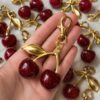 Red Cherry Keychain Pendant