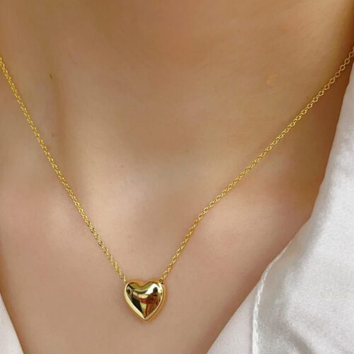 Heart Shape Necklace |  Love Heart Pendant Necklace