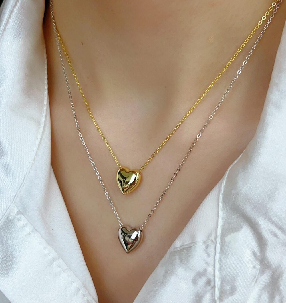 Heart Shape Necklace |  Love Heart Pendant Necklace