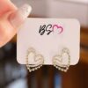 Heart Shape Double Korean Earrings